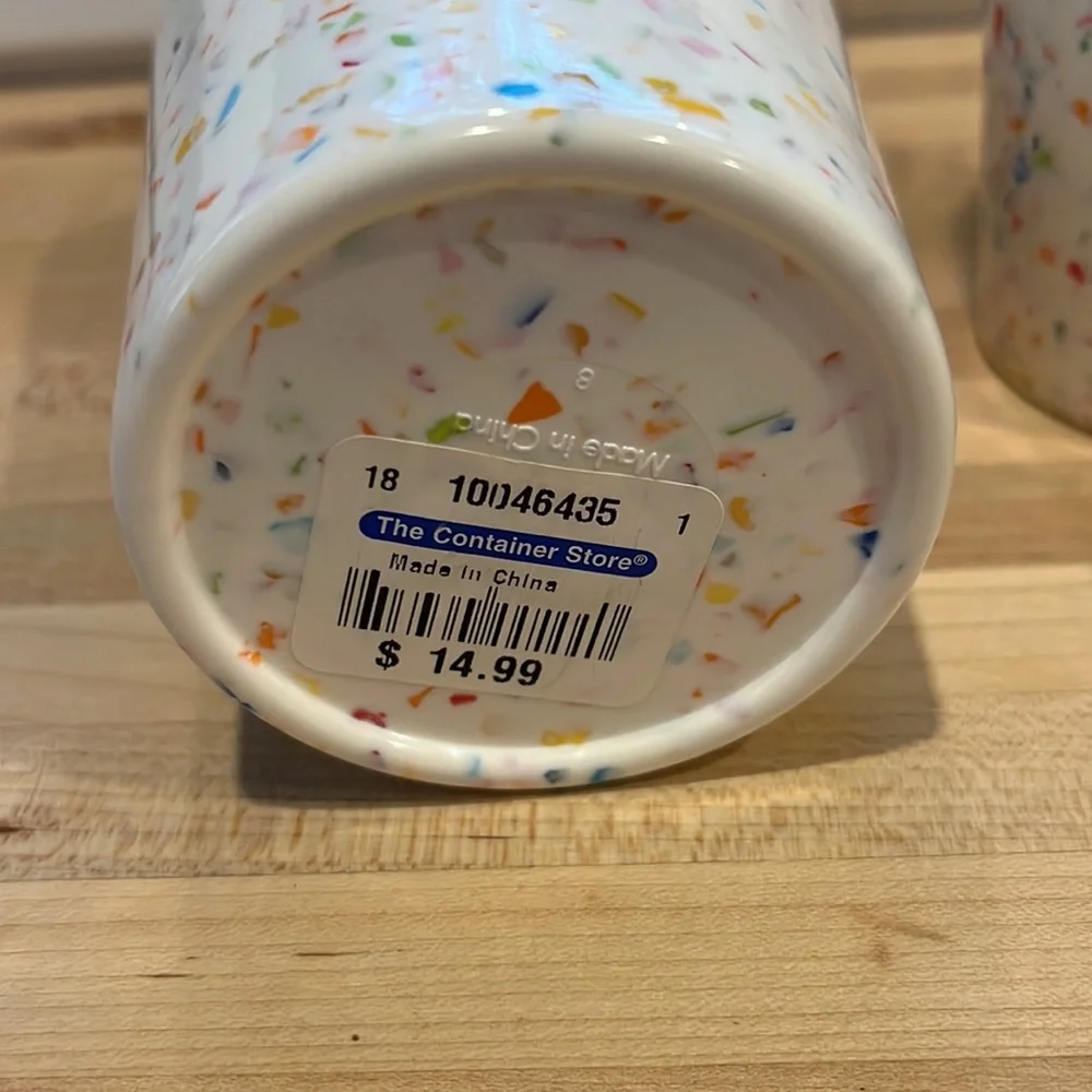 Container Store Soap Dispenser and Toothbrush Holder